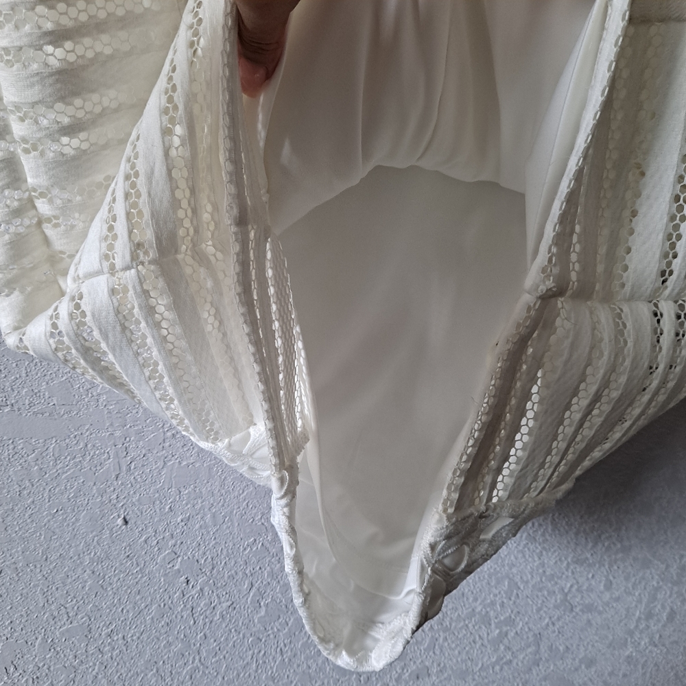 Calvin Klein White Floral Lace Dress - Picture 8 of 8